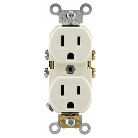 Leviton Straight Blade Receptacle, 15 A, 125V AC, Yellow 250-WBR15-00Y